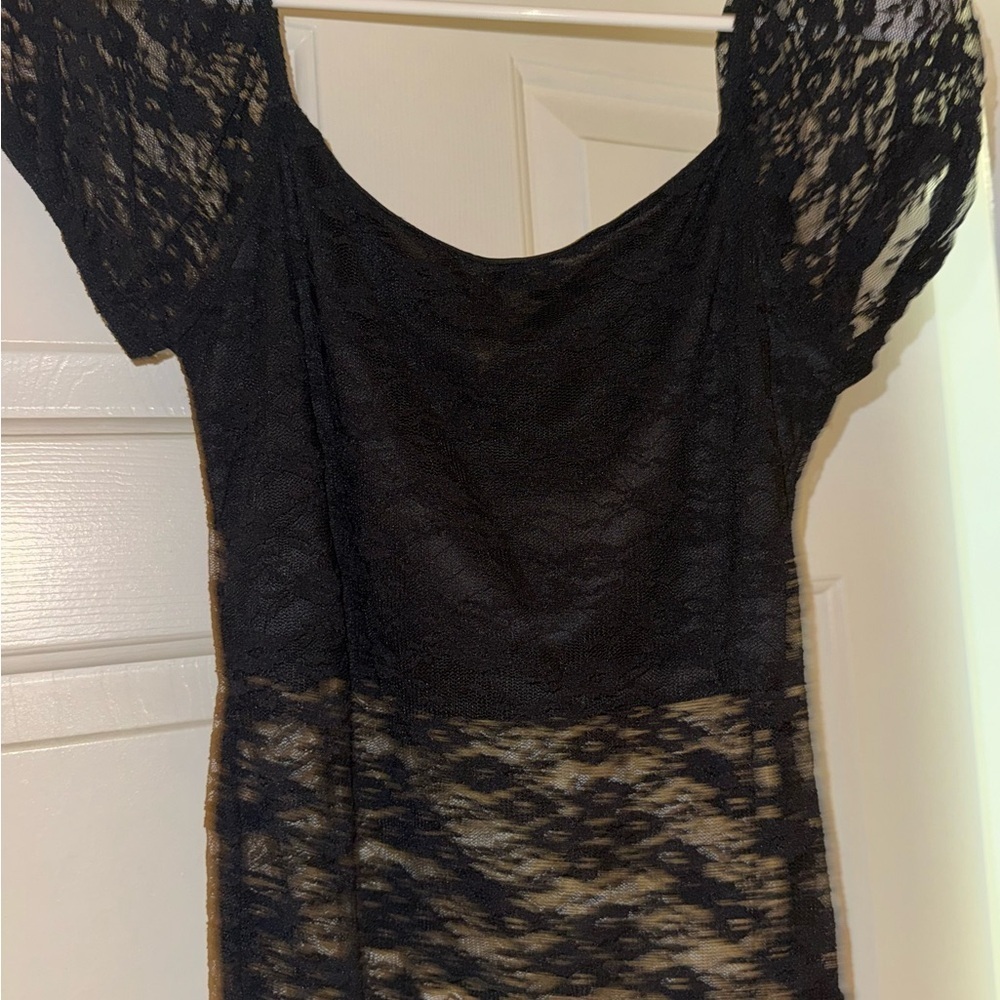 Nordstrom - LUSH- Black Lace top - Picture 2 of 4